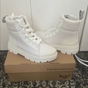 Dr. Martens White High-Top Boots